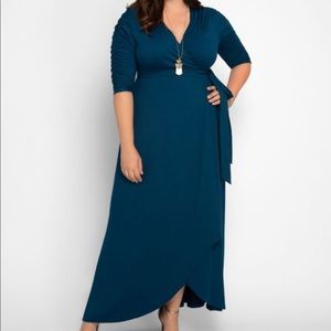 Kiyonna wrap maxi dress